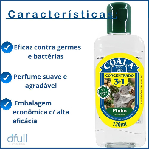 Limpador Concentrado Perfumado Pinho 3 Em 1 Coala 120ml