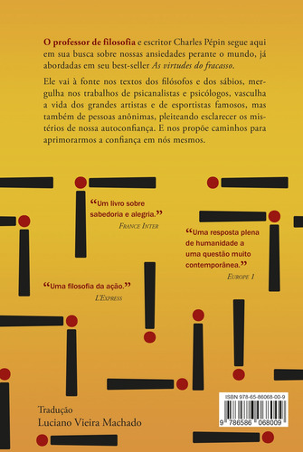 A confiança em si: Uma filosofia, de Pépin, Charles. Editorial Editora Estação Liberdade,Allary Éditions, capa mole em português, 2021