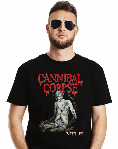 Polera Cannibal Corpse Vile Metal Impresión Directa