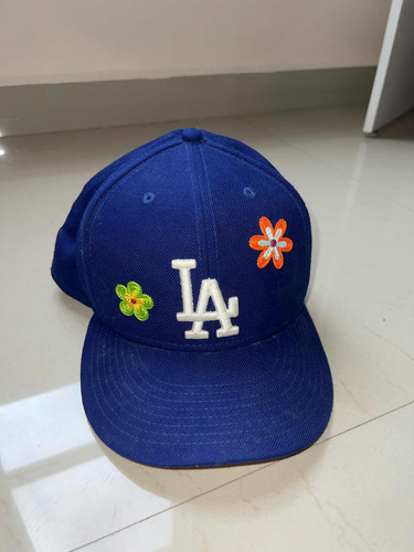 Gorra New Era La Dodgers Azul Con Flores