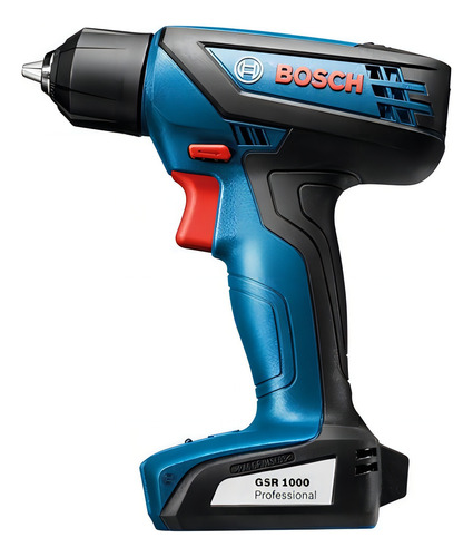 Taladro atornillador inalámbrico de 6mm Bosch GSR 1000 SMART 12V + 1 batería de 1.5Ah + accesorio con maletín de transporte 127V
