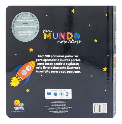 100 Primeiras Palavras - Toque E Sinta: Meu Mundo Maravilhoso, De Rebecca Weerasekera., Vol. 1. Editorial Todolivro, Capa Dura, Edição 1 Em Português, 2024