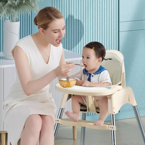 Silla Alta Para Bebé De Comer Estable Y No Se Cae Caqui