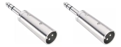 Adaptador Jack Estéreo Macho A Xlr Macho Adam Hall X 2 Unid.
