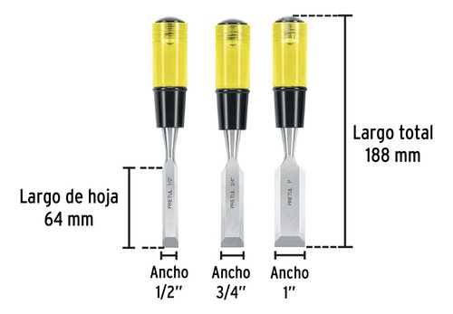 Juego De 3 Formones Pretul