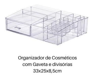 Organizador De Cosméticos Com 23 Divisórias E 1 Gaveta 1123