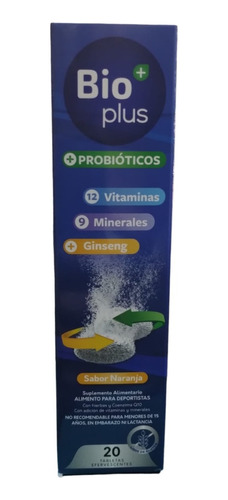 Bioplus Vitaminas, Minerales Y Gingseng + Probioticos 20 Tab