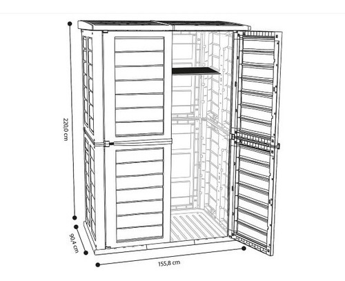 Depósito De Plástico Importado - Proteção Uv - 86x151x220 Cm