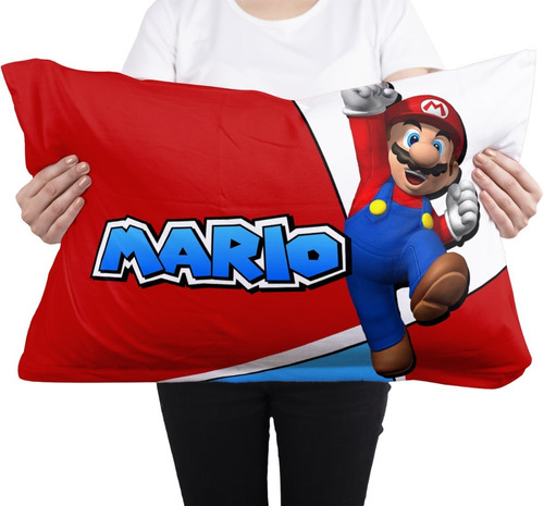 Cojin Almohada Mario Bros Personaje Diseño Unico Gaming Arte