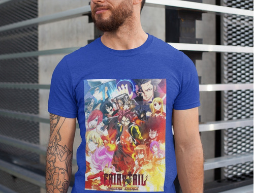 Polera Unisex Fairy Tail Anime Natsy Otaku Estampado Algodon