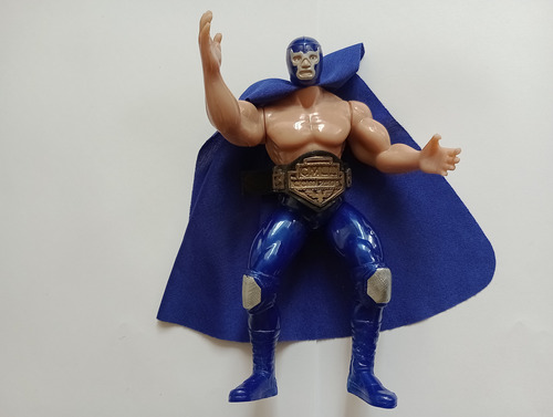 Blue Demon Luchador Figura Hecha En México Lucha Libre (Usado)