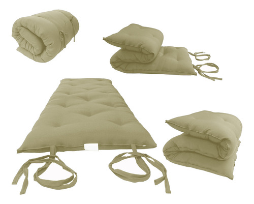 Colchón Futón Individual Tapete Tatami Plegable 80 X 39 X 3