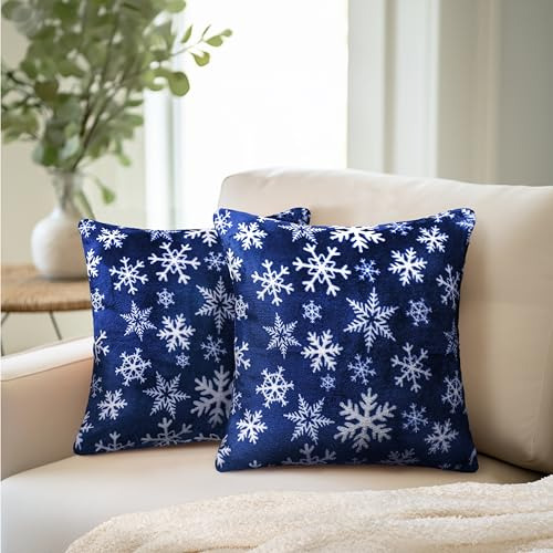 Holiday Throw Pillow Covers 18x18 Set Of 2, Decorative ...