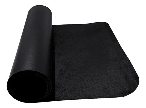 Mousepad Couro Para Notebook 120x40 Deskpad + Apoio Copo Cor Preto