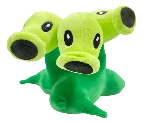 Boneco De Pelúcia Splitpea Ervilha Tripla Plants Vs Zombies! Verde