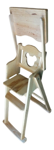 Silla Alta Bebe Comer Periquera Plegable / Lk Plegable Natural
