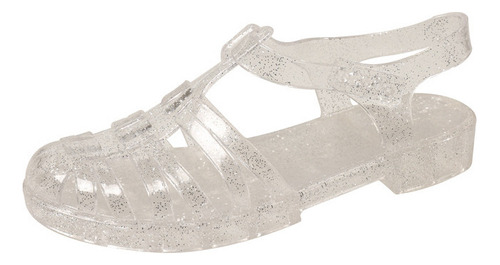 Sandalias De Gelatina Transparentes Planas Retro For Mujer