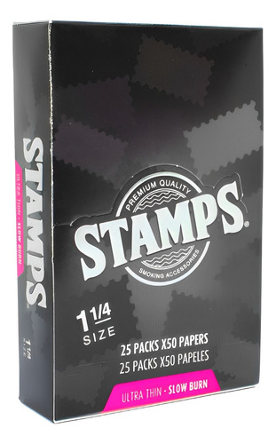 Papel Stamps Black Ultra Thin 1 1/4 X Caja Valhalla Grow