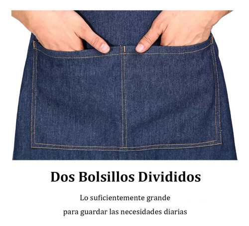 4 Pechera Delantal Barbería O Peluquería Jeans