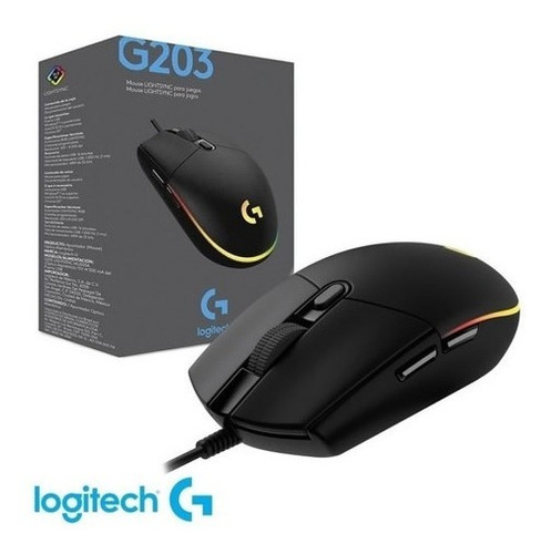 Mouse Logitech G203 Lightsync Gaming Usb 8000 Dpi Original