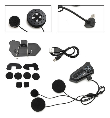 Casco Bluetooth Auricular Universal Y10 For Motocicleta