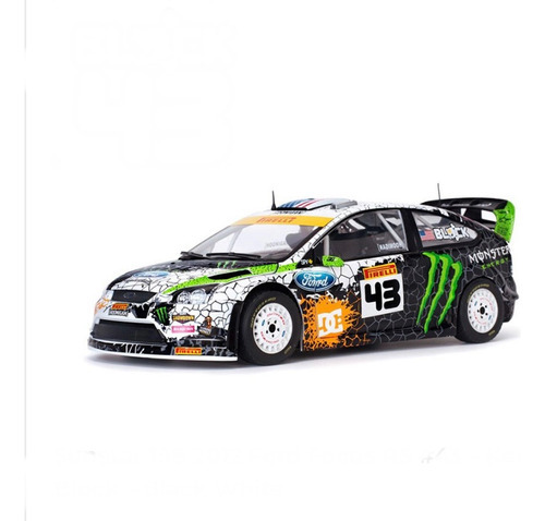 Sun Star 1:18 2012 Ford Focus Rs Wrc Rally Ken Block Color Negro