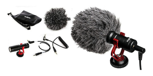 Microfone Câmera Shotgun Boom Dslr Celular Ksr Km1 = Rode Cor Preto