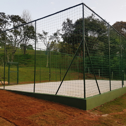 Rede Proteção Quadra / Campo 30x10 Fio 6mm Malha 10cm Nylon Cor Branco