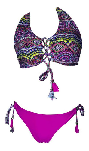 Bikini Corset Edicion Limitada Fucsia Gl-22 Color Fucsia