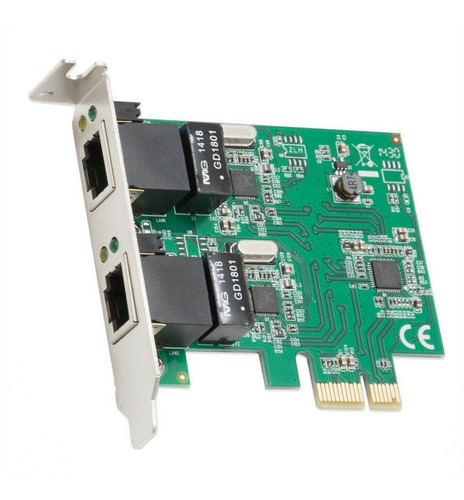 Imagen 3 de 5 de Tarjeta De Red Pci Express X1 Gigabit 2 Puertos Lan Realtek