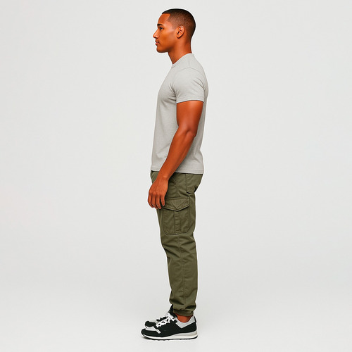 Jogger Cargo Con Bolsillos Cómodos Para Hombre