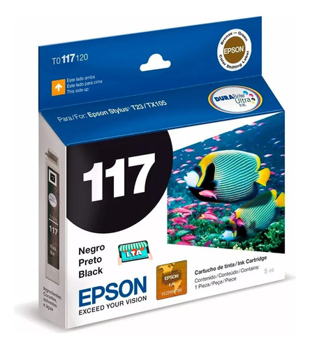 Cartucho Tinta Negra Original Para Impresora Epson Tx115