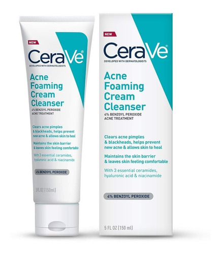 Cerave Limpiador Para Piel Con Acné Peróxido De Benzoílo 4%