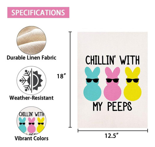 Peeps Peeps Flag Vertical Vertical De Condela De Pascua De X