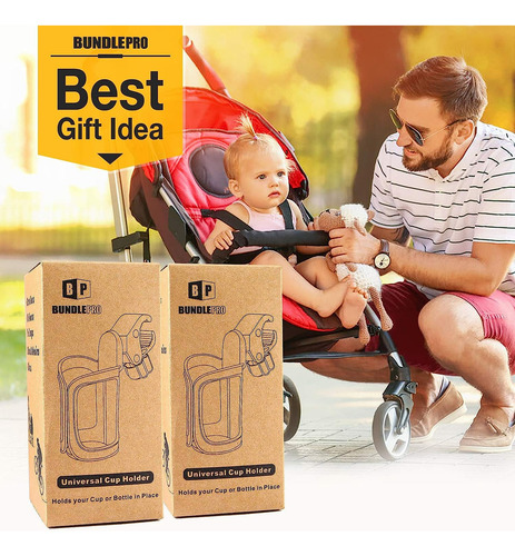 Paquete De 2 Portavasos Para Cochecito, Soporte Universal Pa