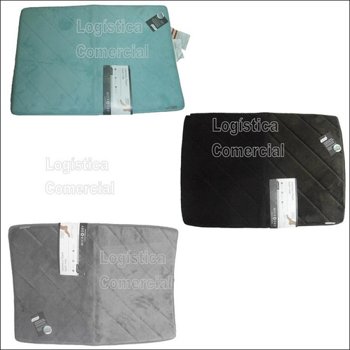 Alfombra Baño Microfibra Antideslizante Absorbente 43 X61 Cm