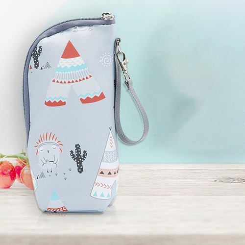 2 Botella De Leche Multifuncional Bolsa Gris De Dibujos