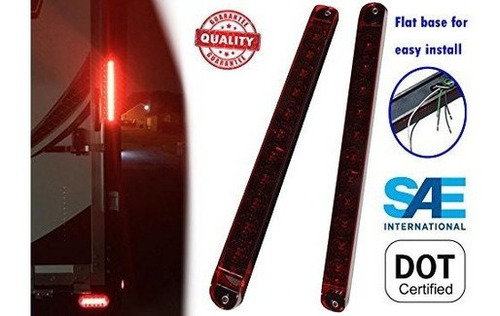 Kai Tai Impermeable Rojo 17 Pulgadas Cola Led Barra Ligera P