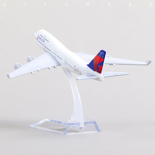 Modelo Avión Boeing 747 Qiyumoke 1/400 Metal Con Soporte