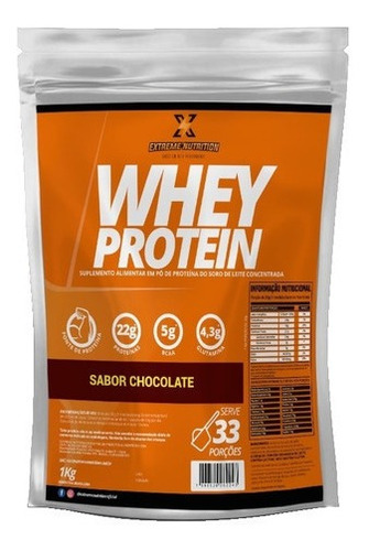 Imagem 1 de 5 de Whey Protein Concentrado Chocolate Extreme Nutrition 1kg