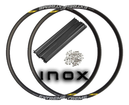 Kit Aro 29 Par Vzan Extreme Pro Disc Tubeless Com Raios Inox