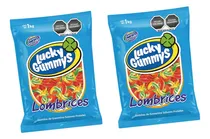Comprar 2 Kg Dulce Gomita Lucky Gummys Lombrices Frutales Dulces