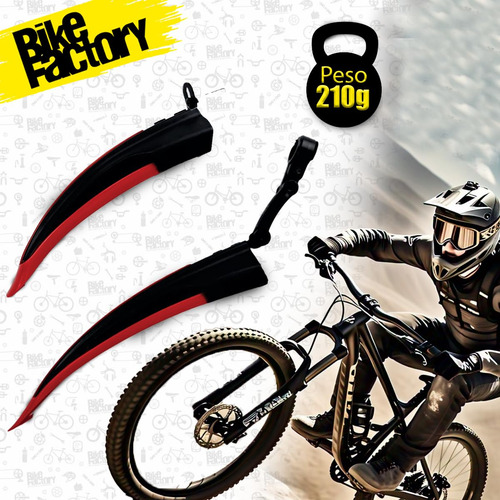 Conjunto De Para-lamas De Bicicleta Vermelho | Protetores