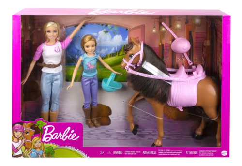 Boneca Barbie E Stacie Com Cavalo Aulas De Montaria Mattel