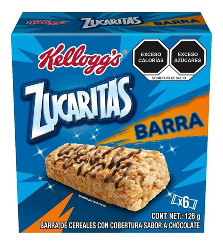 6 Pza Barras De Cereal Kellogg's Zucaritas 6 Barras De 21 G