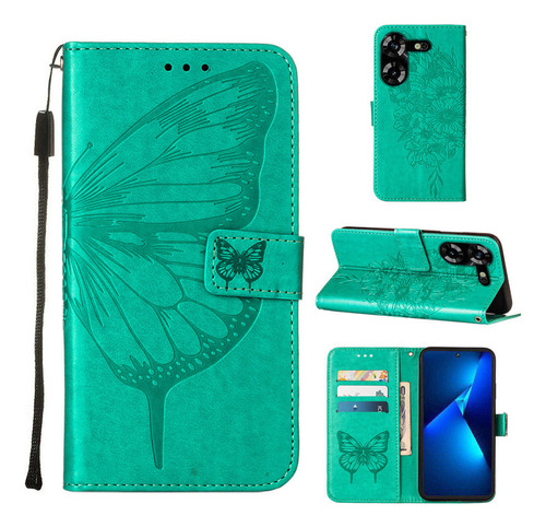 Capa De Couro Flip Card Para Tecno Pova 5 4g