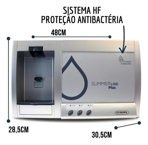 Europa Summer Line Inox Hf - Àgua Gelada C/ Compressor 220V