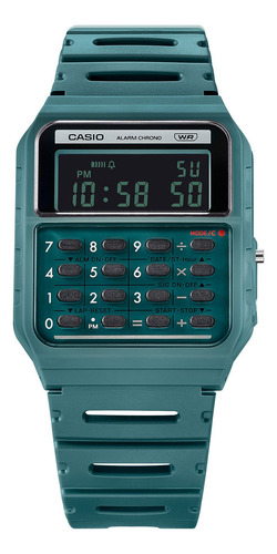 Reloj Casio Ca-53wb Calculadora Unixes Digital Malla Petróleo