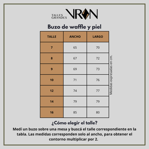Sweater Talle Grande Especial Waffle Panal Cuello Redondo