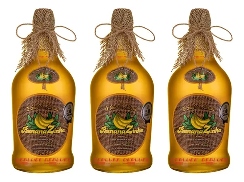 comprar Kit 3 Cachaça Artesanal Bananazinha Pinga Banana Bananinha